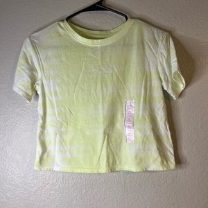 More than Magic Yellow oversized crop short sleeve NWT 7/8